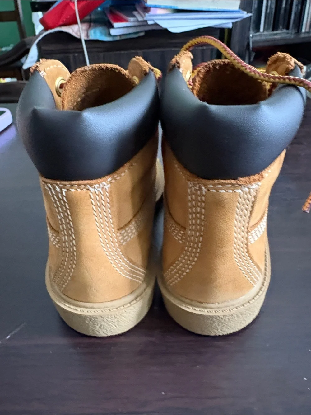 Kids timberland Wheat Nubuck Lace-Up Work Boots